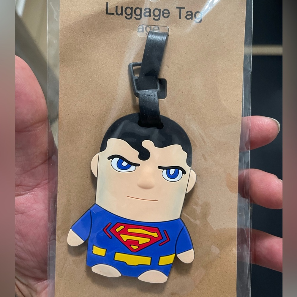 Superman & Captain America Luggage Tag